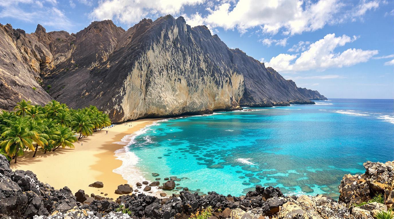 Cette plage de 600 mètres cache un trésor de pirate dans ses grès fossiles