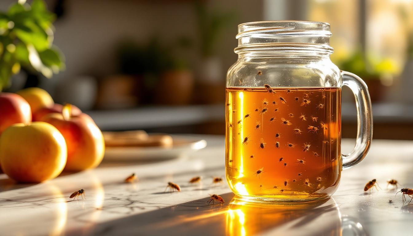 J’ai éliminé les mouches à fruits en 24h avec du vinaigre de cidre