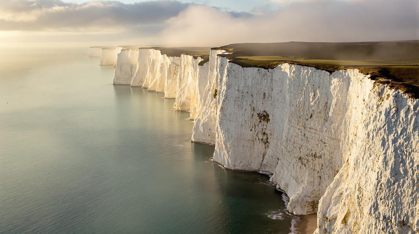 Cette falaise de craie blanche à 134 mètres offre une vue secrète sur l’Angleterre