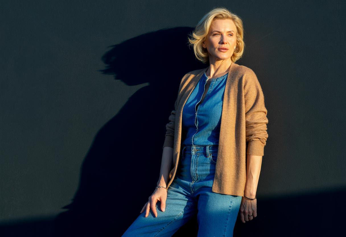 J’ai testé 5 associations neutres denim à 55 ans voici celle qui affine ma silhouette