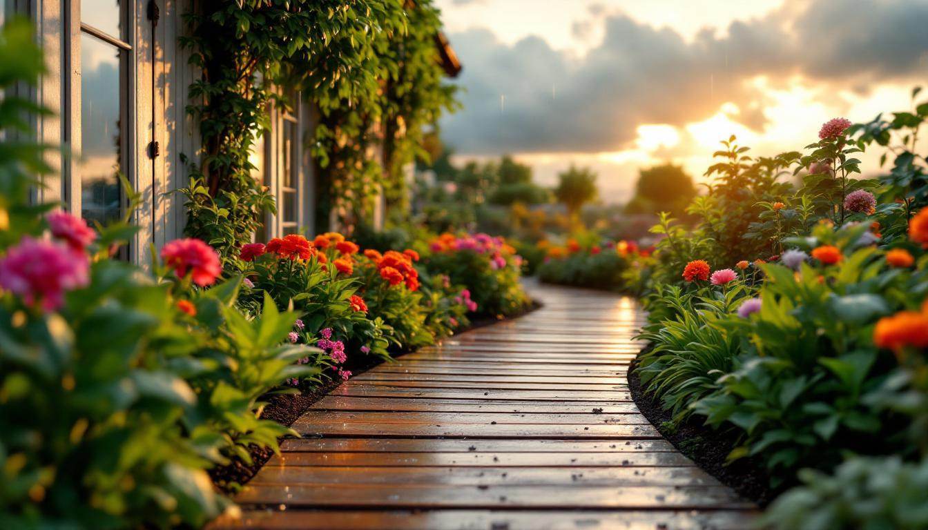 J’ai transformé mon jardin inondé en oasis avec des palettes recyclées