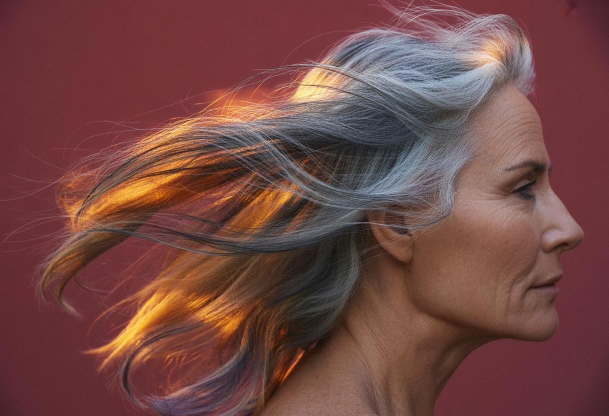 À 45 ans, ces mèches argentées ont transformé ma transition cheveux gris en 3 séances