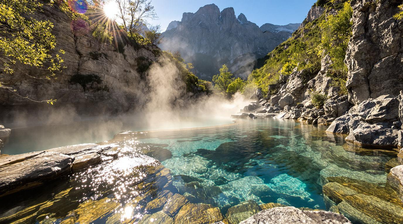 Ces sources thermales à 40°C jaillissent gratuitement au pied des Pyrénées catalanes