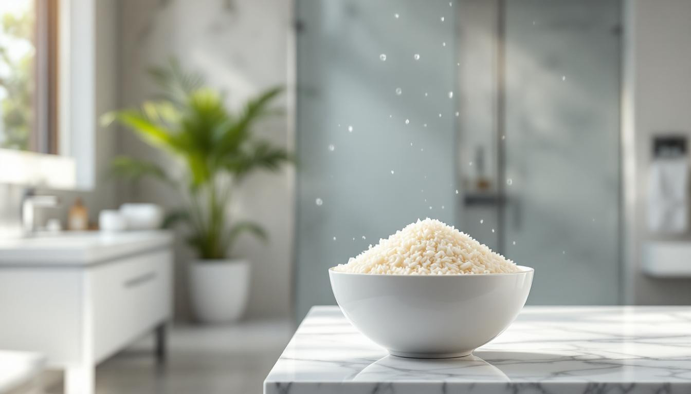 J’ai résolu l’humidité de ma salle de bains avec un simple bol de riz