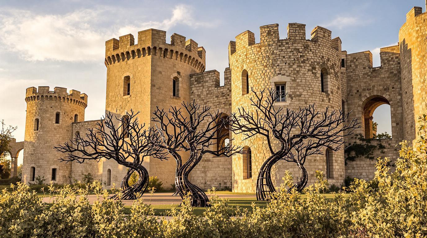 Ce château du XIe siècle cache des sculptures métalliques dans un hameau oublié à 50 km de Perpignan