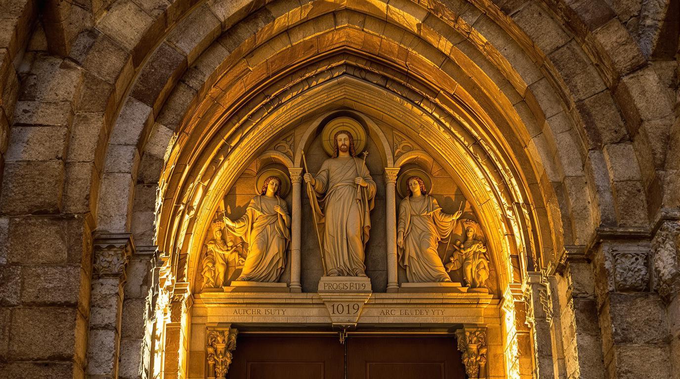 Cette abbaye cache le plus ancien linteau sculpté d’Europe daté de 1019