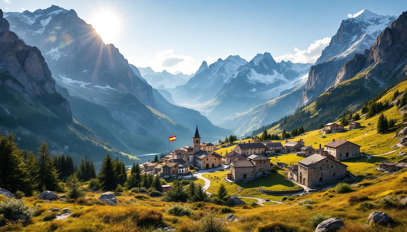 Le seul village de 103 habitants où 3 pays se rejoignent à 2907 mètres