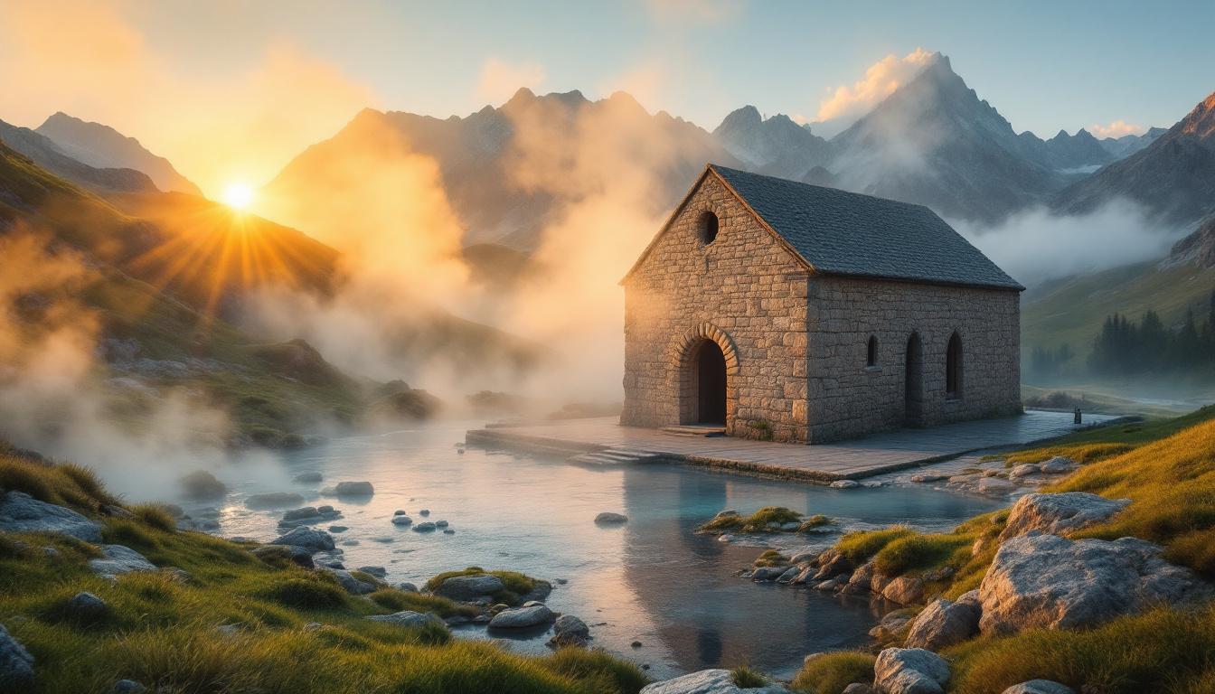 La seule chapelle de 1164 où l’eau chaude jaillit à 1600 mètres d’altitude