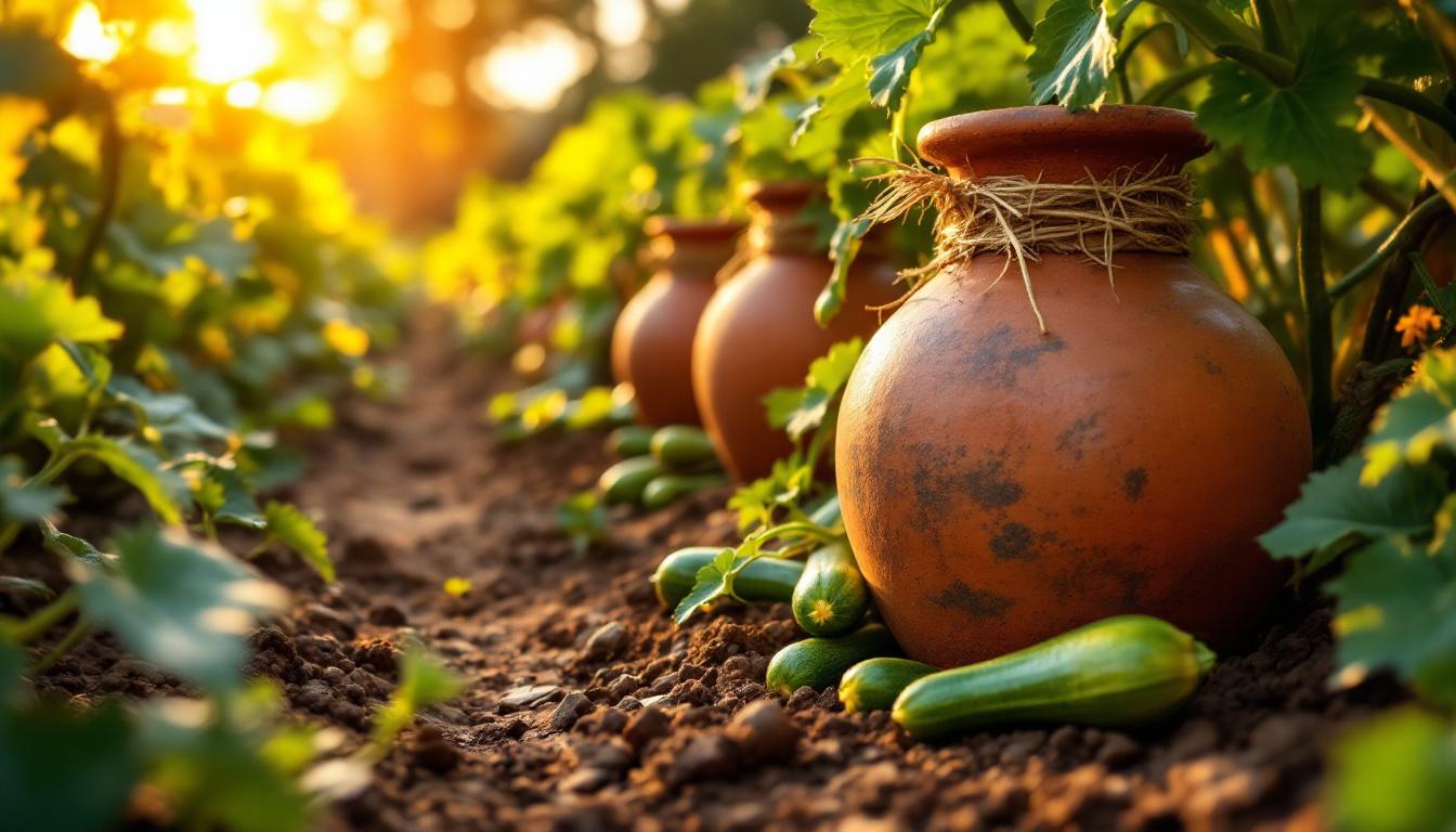 Cette conservation d’eau des mas du Roussillon qui garde les courgettes productives
