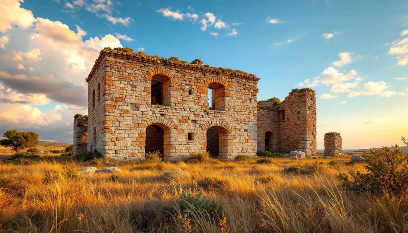 Cette chapelle en ruines révèle le seul vestige roman de la plaine roussillonnaise