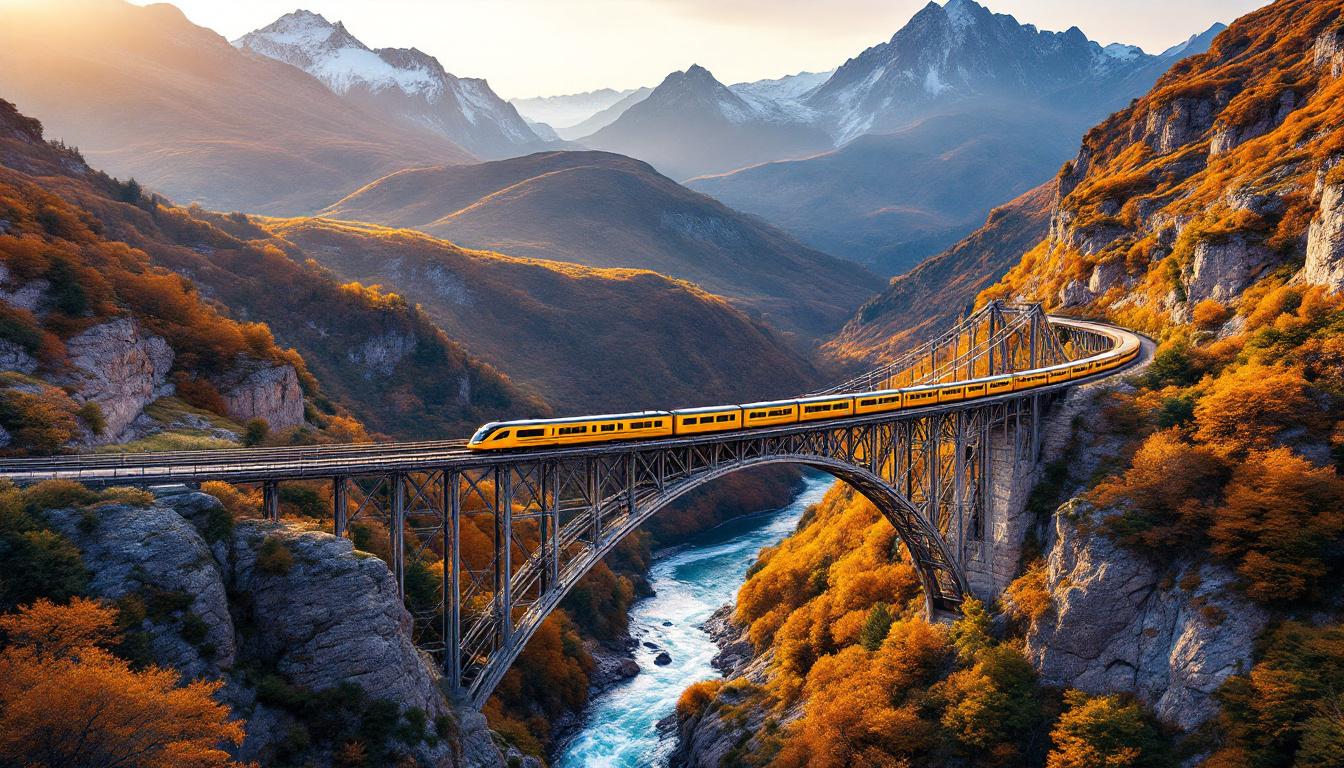 Ce pont de 1910 reste le seul pont ferroviaire suspendu en service en France
