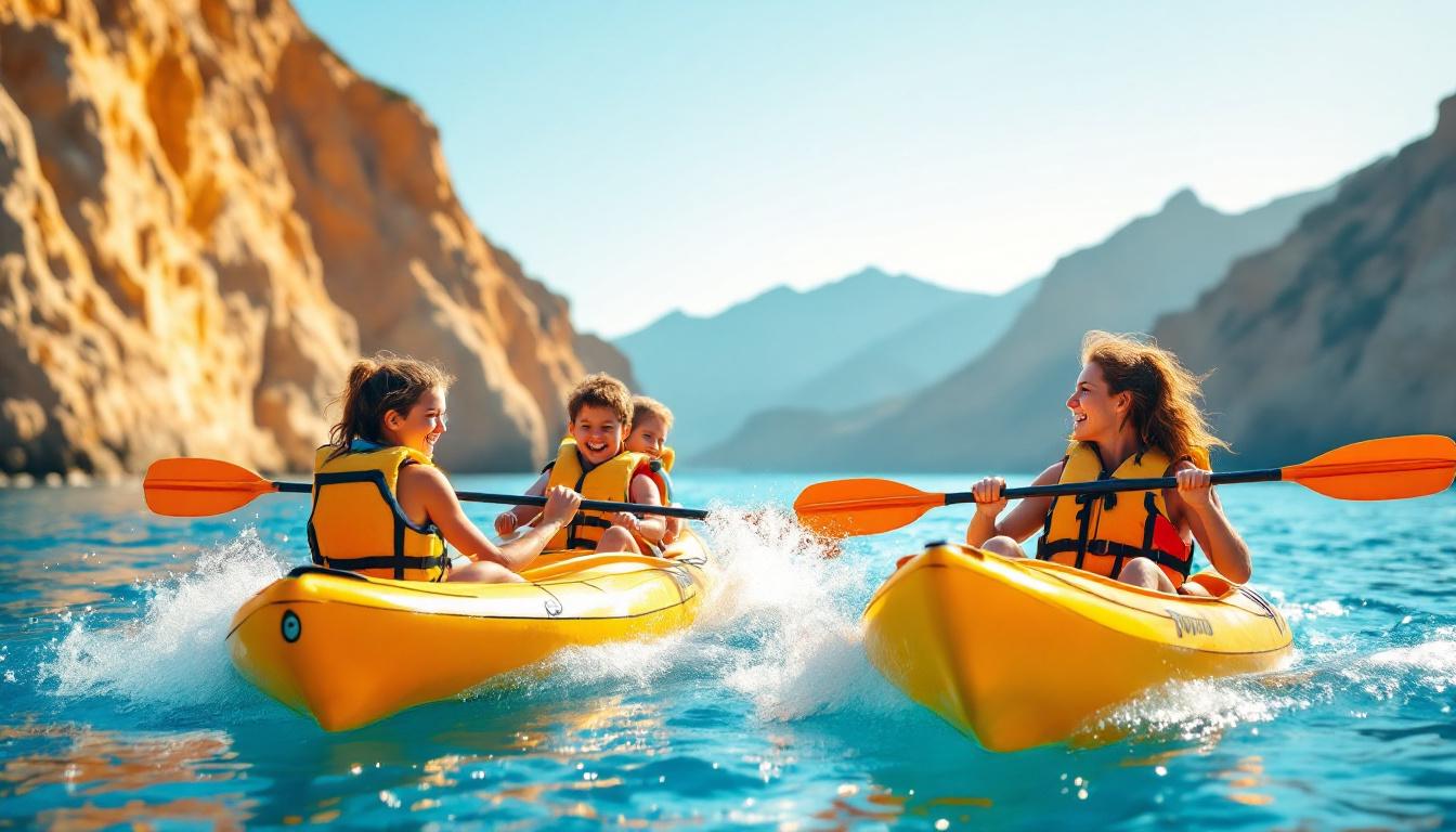 Cette sortie kayak unit parents et enfants sur la Côte Vermeille dès 5 ans