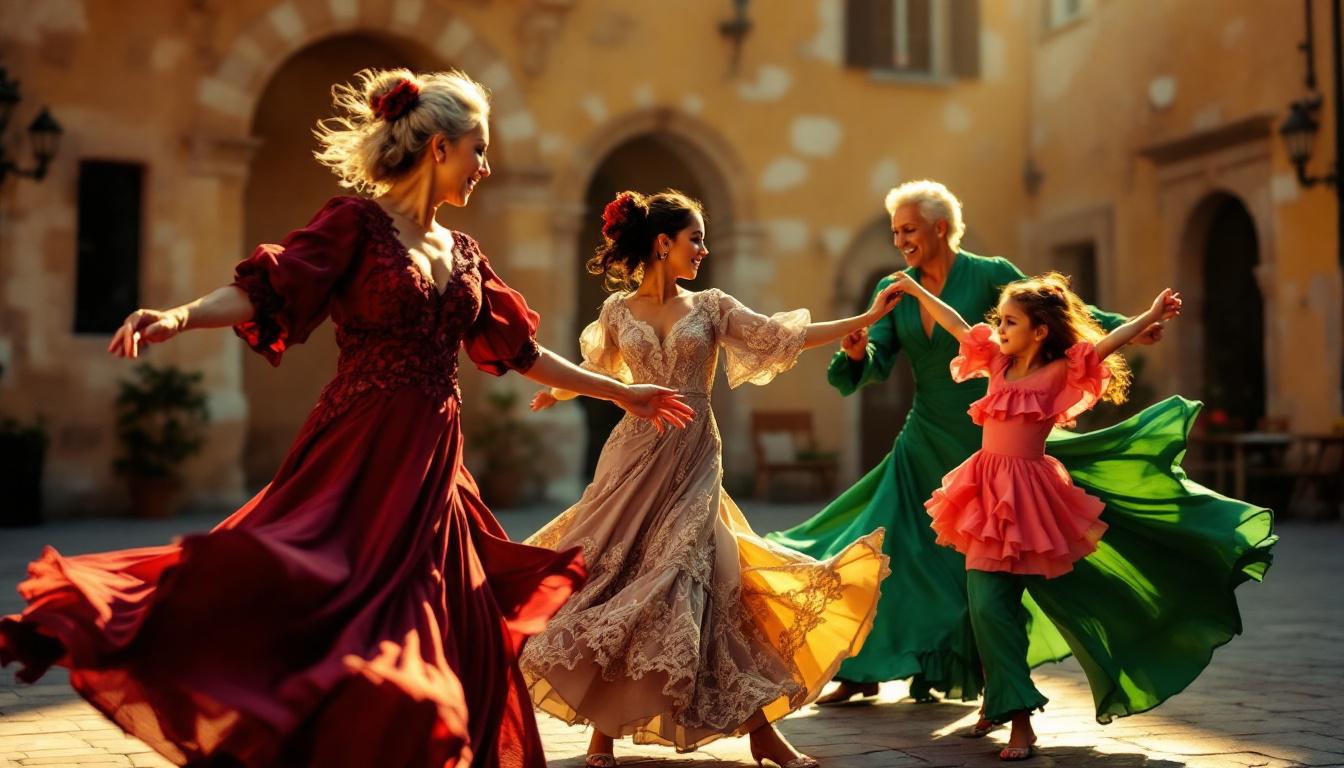 Ces ateliers flamenco rassemblent 3 générations catalanes place Célestin Manalt