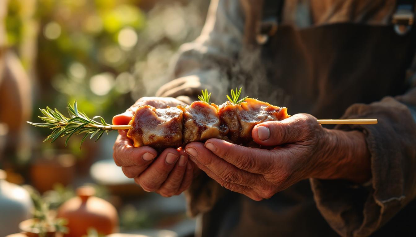 Cette brochette de romarin qu’Opoul-Périllos célèbre encore chaque été pour parfumer l’agneau