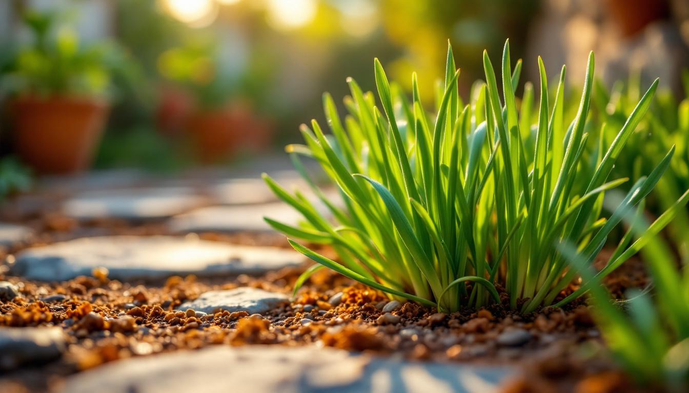 Cette ciboulette qui pousse seule dans nos jardins garde toute sa force au matin
