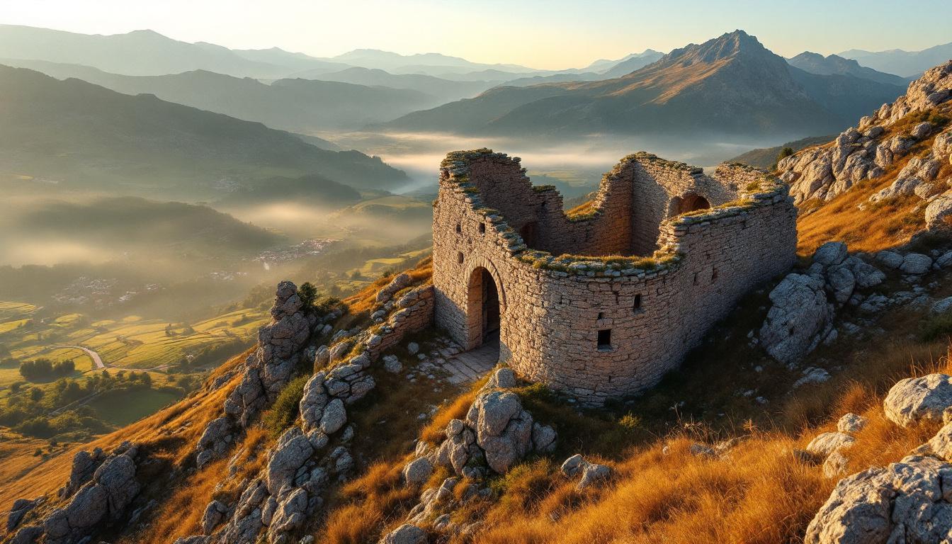 Cette chapelle en ruine domine seule la vallée depuis le hameau abandonné de Casenoves