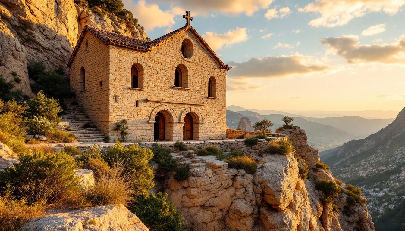 Cette chapelle du Xe siècle conserve les arcs wisigothiques les plus authentiques du Roussillon
