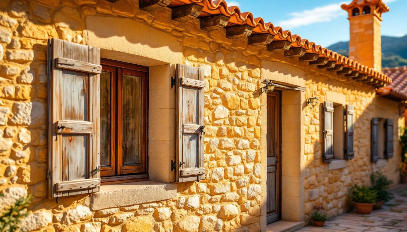 Ces volets qu’on ferme même par beau temps pour garder la fraîcheur du mas