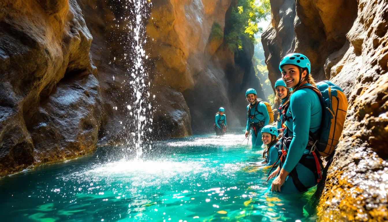 Ces gorges de Galamus initient les groupes d’amis au canyoning catalan
