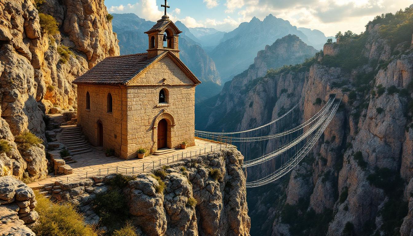 Voici la chapelle qui ouvre l’accès aux passerelles de 1943 des gorges de la Carança