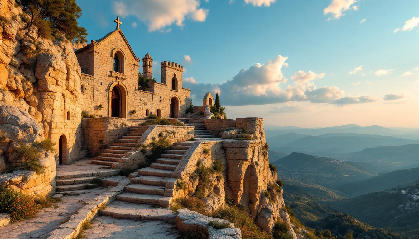 Le seul ermitage des Pyrénées-Orientales avec 51 marches sur vestiges de château