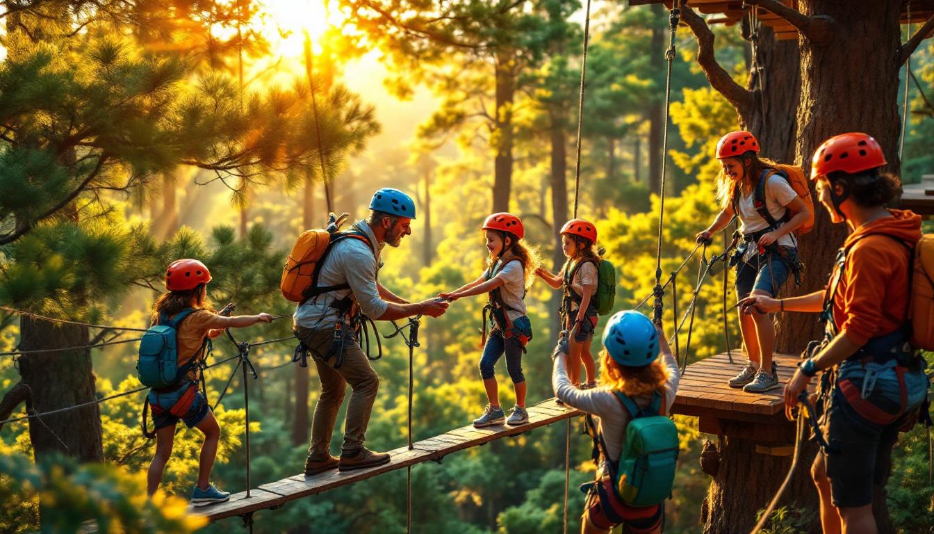 Cette accrobranche d’Eus unit 3 générations catalanes dans les arbres du Conflent