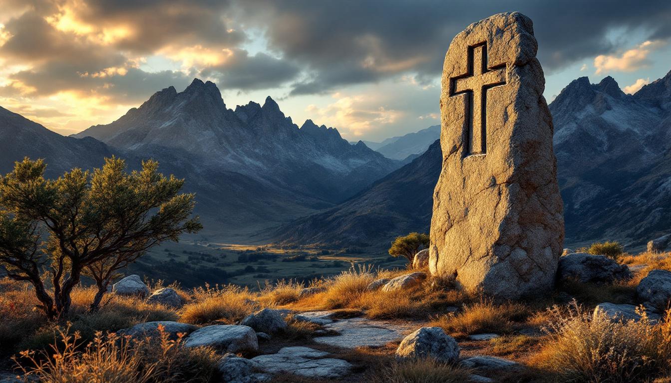 Ce menhir de 5000 ans garde sa croix gravée dans les hauteurs de Campoussy