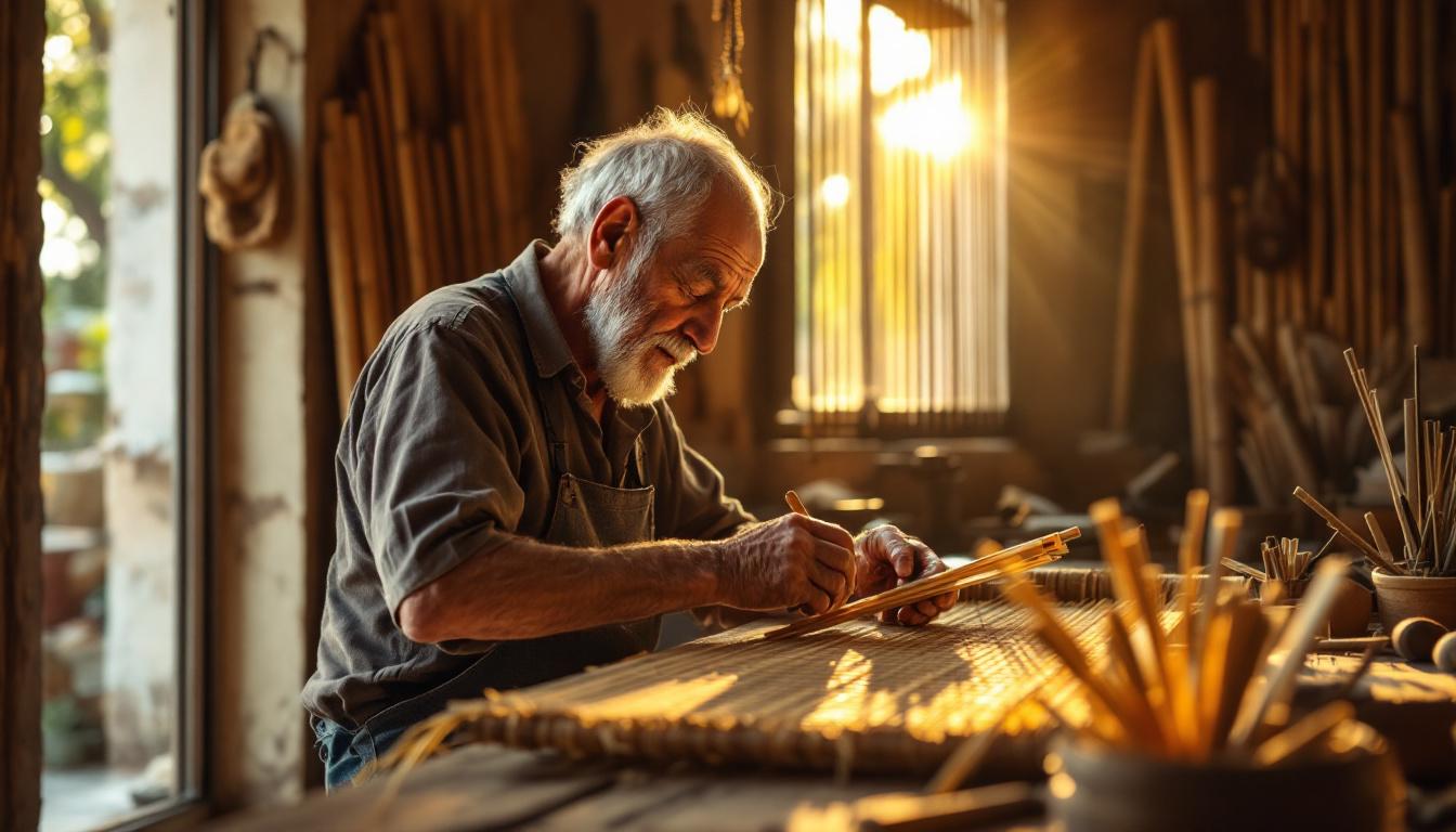 Ces stores en bambou que 3 artisans du Vallespir tissent encore à la main
