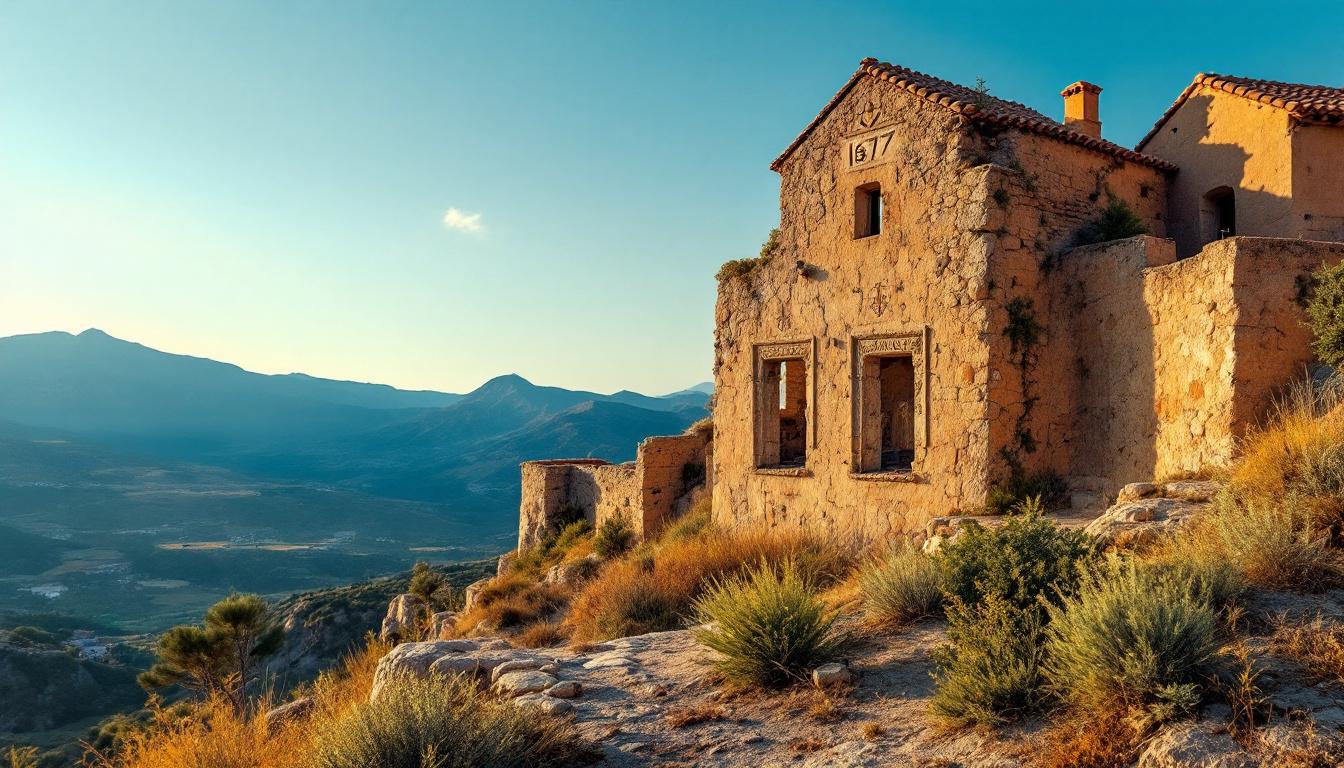Le seul village abandonné des Pyrénées-Orientales avec borne-frontière de 1617
