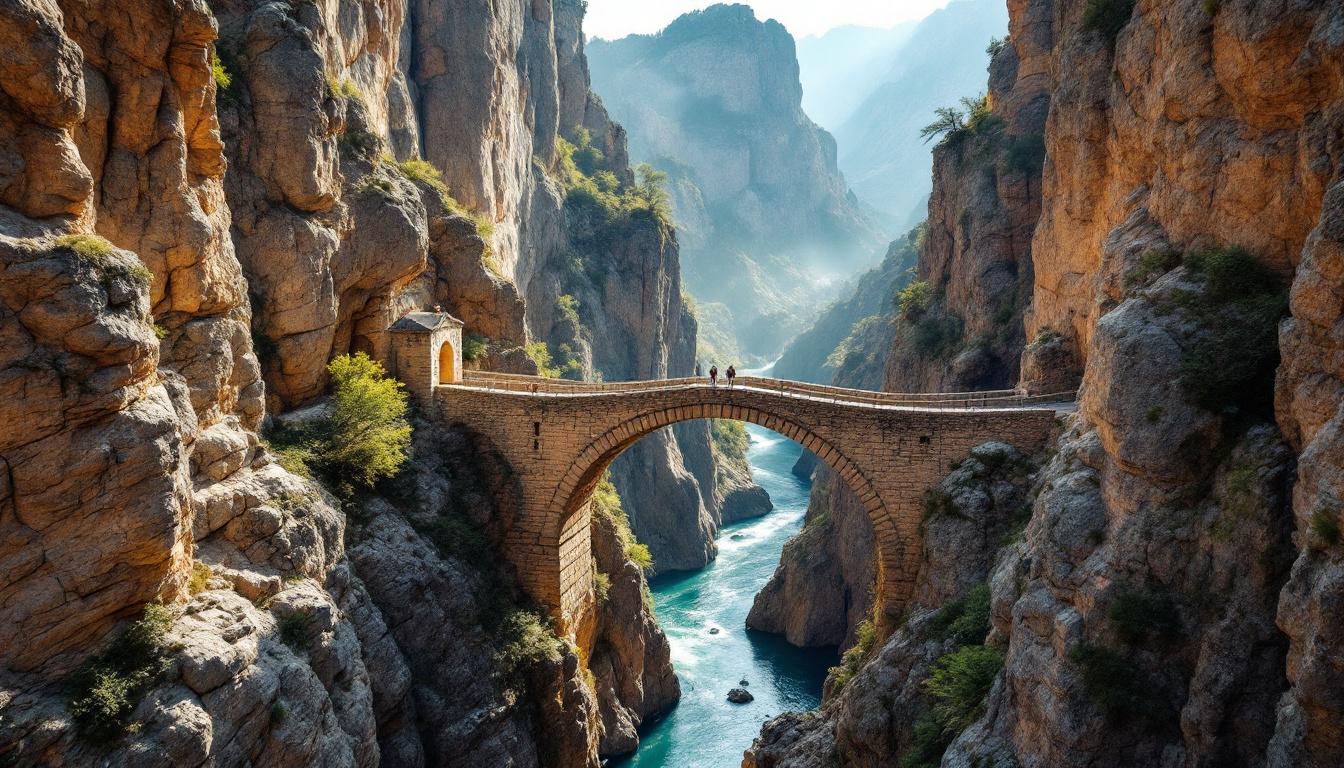 Ce pont donne accès au seul parcours de passerelles suspendues des Pyrénées catalanes