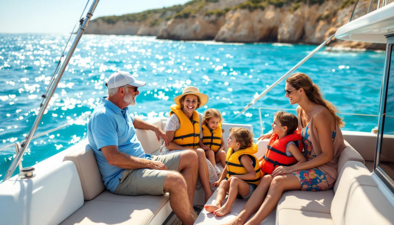 Cette sortie catamaran unit 3 générations catalanes face à la côte du Roussillon