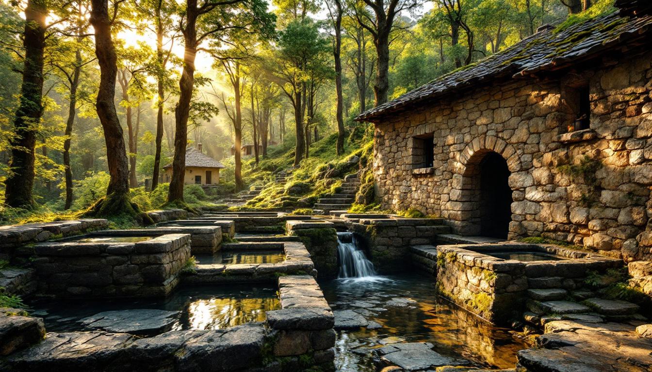 Ce hameau du Vallespir garde son lavoir traditionnel parmi 10 maisons en forêt
