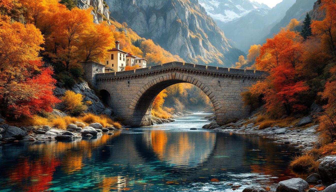 Ce pont d’Andorre traverse la Valira depuis l’époque des comtes de Foix