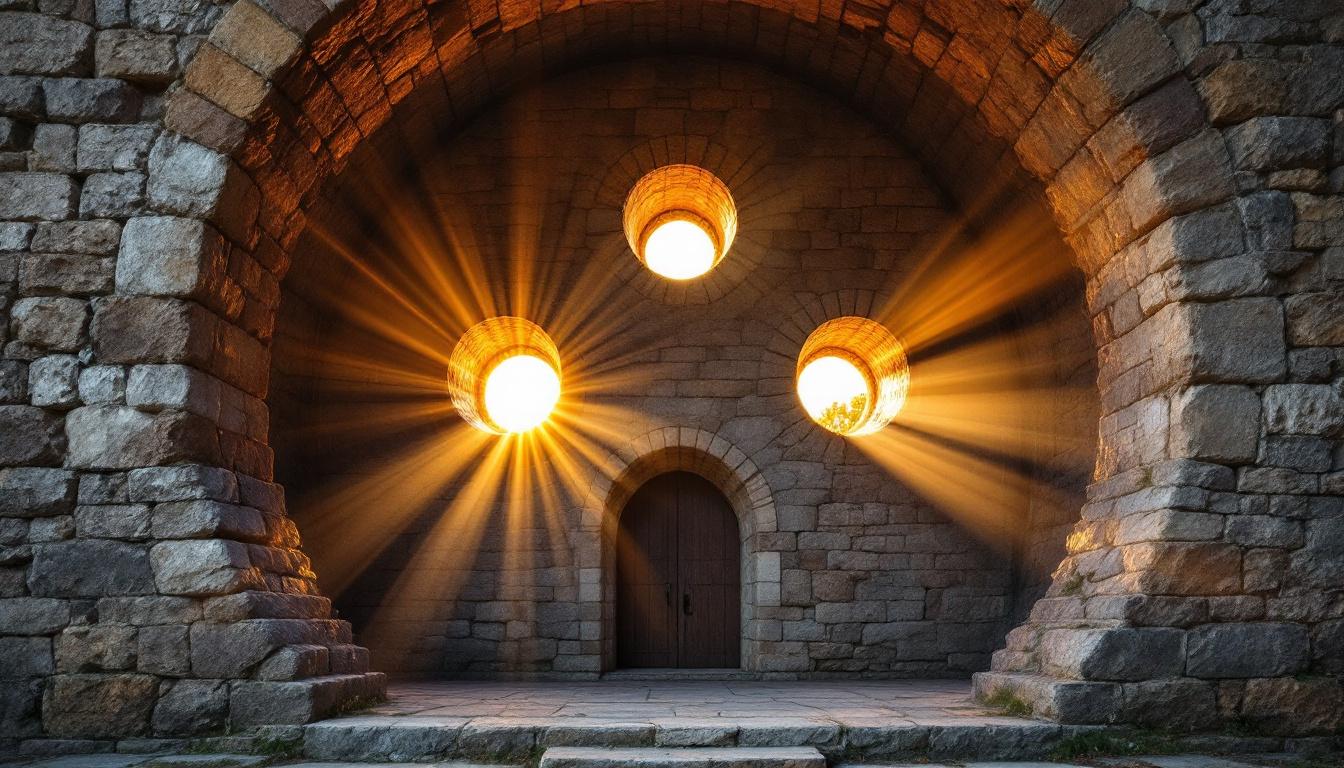 Cette chapelle de 993 éclaire ses deux oculi au lever du soleil depuis mille ans