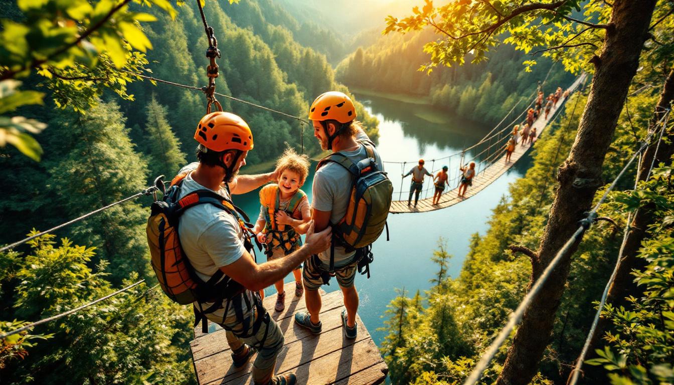 Ces parcours forestiers unissent 3 générations au-dessus du lac de Saint-Jean