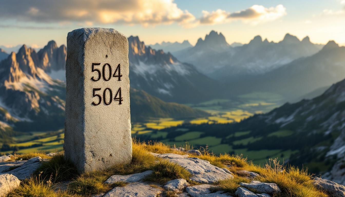 Cette borne frontière se mérite après 17,9 km de marche et 996 mètres de montée