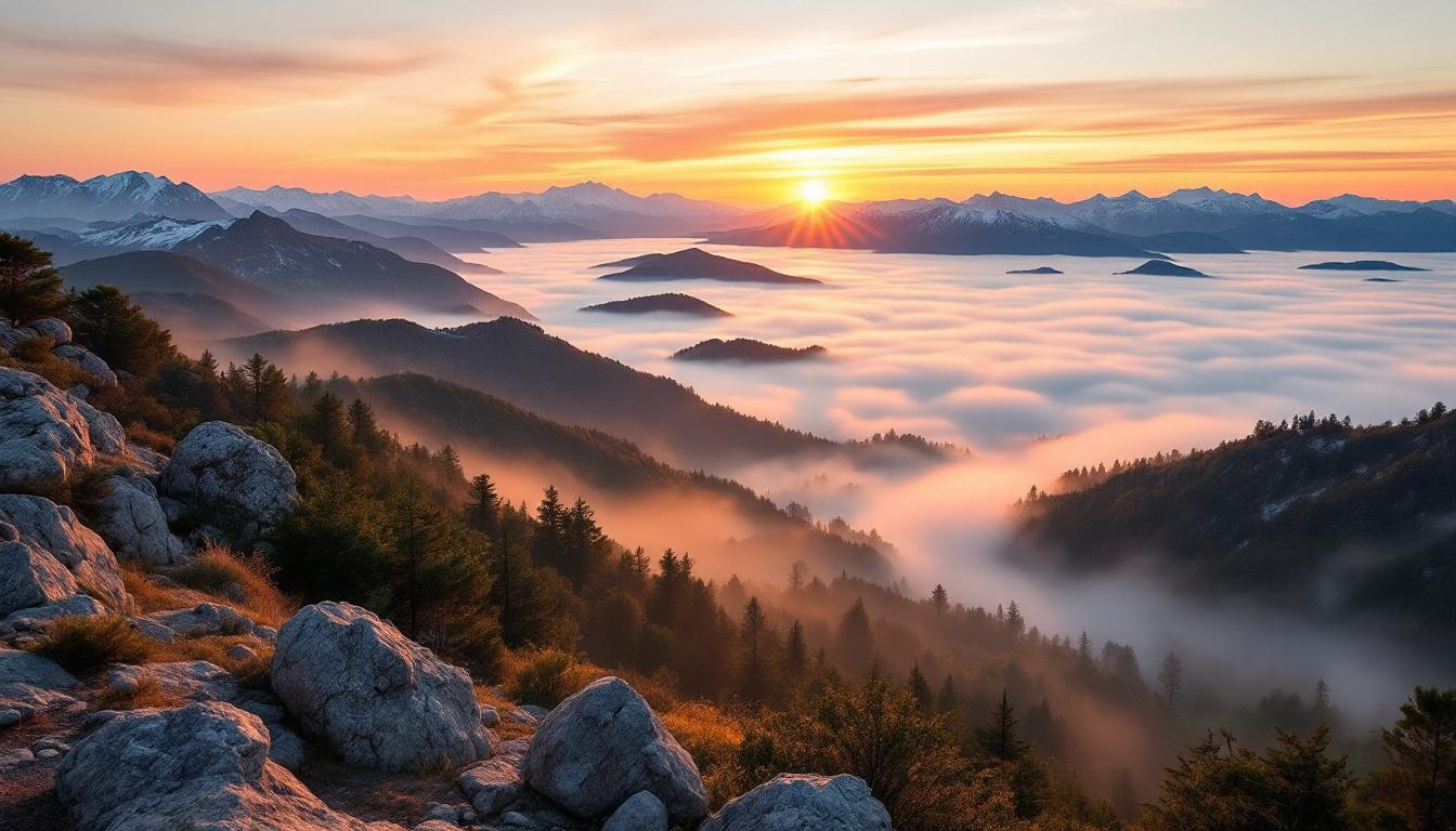 Voici le belvédère où la brume dévoile trois vallées catalanes chaque matin