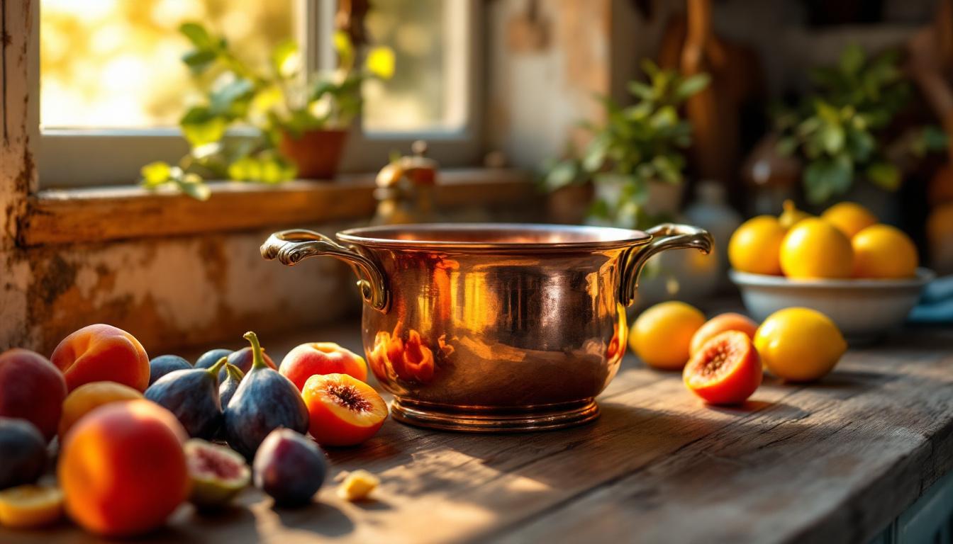 Cette bassine de cuivre que mamie utilisait pour concentrer ses confitures d’été