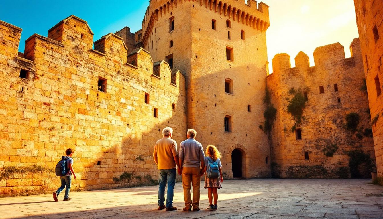 Cette visite guidée matinale unit 3 générations face au château des rois
