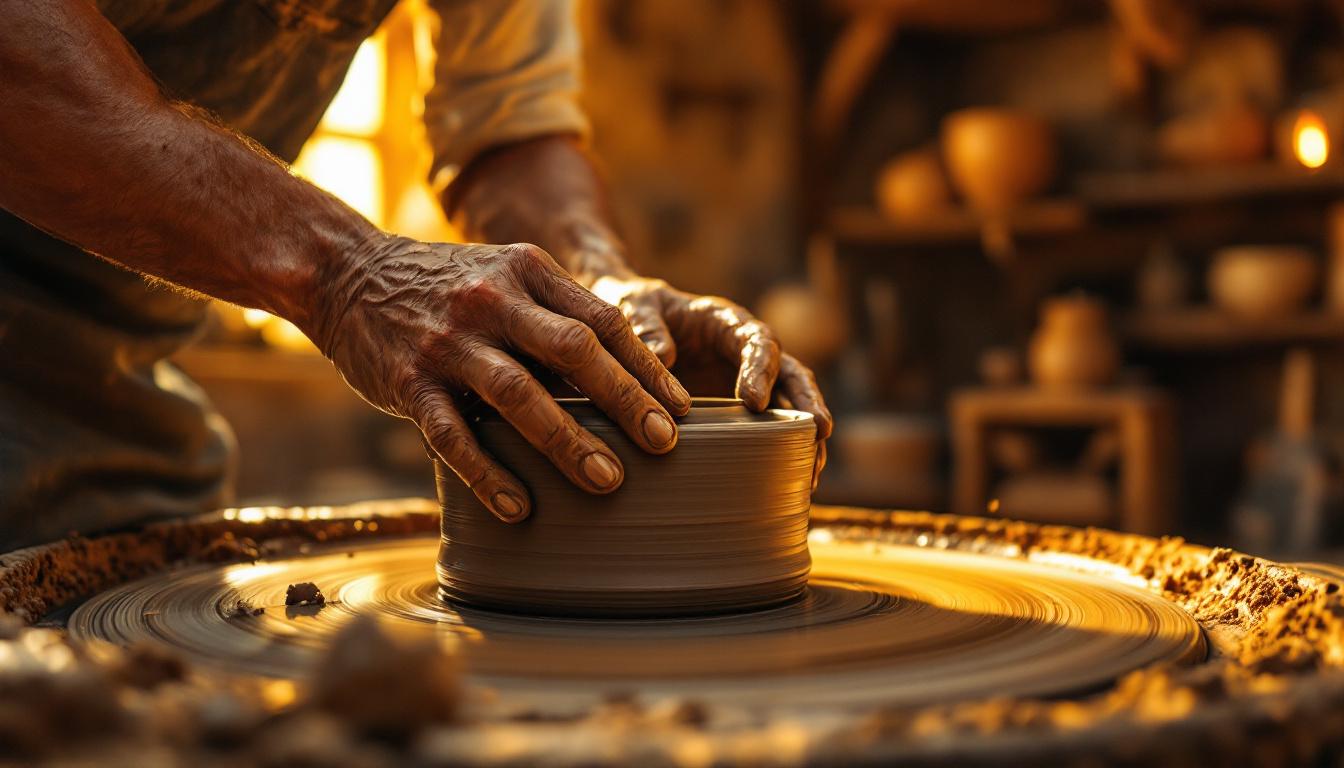 Ces ateliers poterie de Castelnou rassurent les débutants qui créent leur œuvre