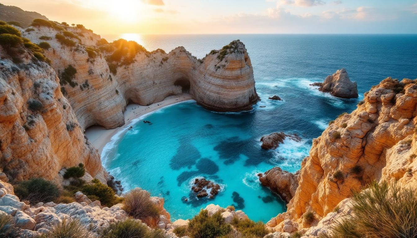 Cette anse garde ses eaux turquoise même quand la tramontane souffle