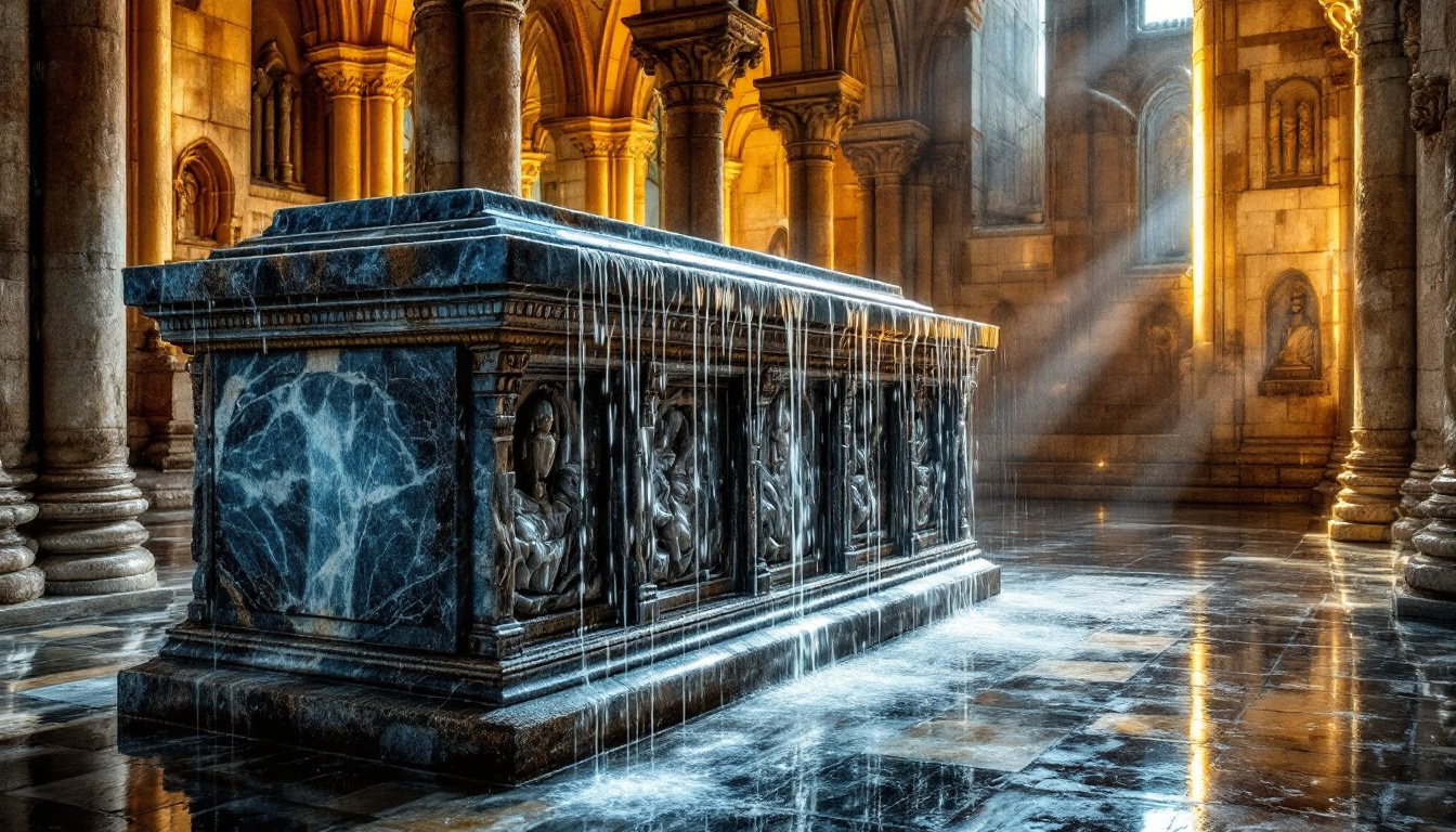 Ce sarcophage de marbre produit 800 litres d’eau pure chaque année depuis 1000 ans