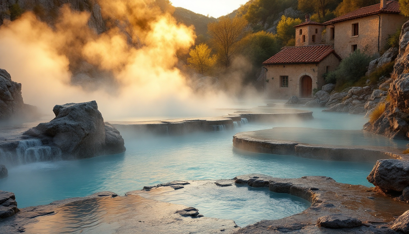 Ces sources jaillissent à 62°C depuis 2 millions d’années dans cette vallée catalane