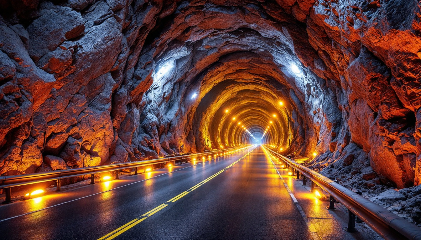 Ce tunnel de 4820 mètres traverse 800 mètres de granite sous les Pyrénées