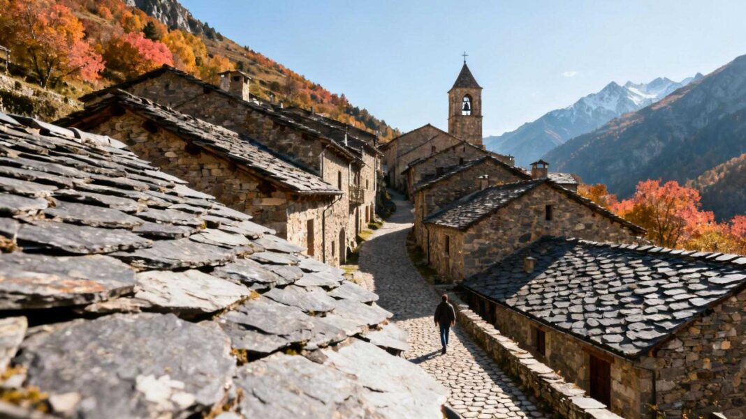 Ce village du Val d'Aran garde ses toits d'ardoise et son église de 900 ans Ce village du Val d'Aran garde ses toits d'ardoise et son église de 900 ans
