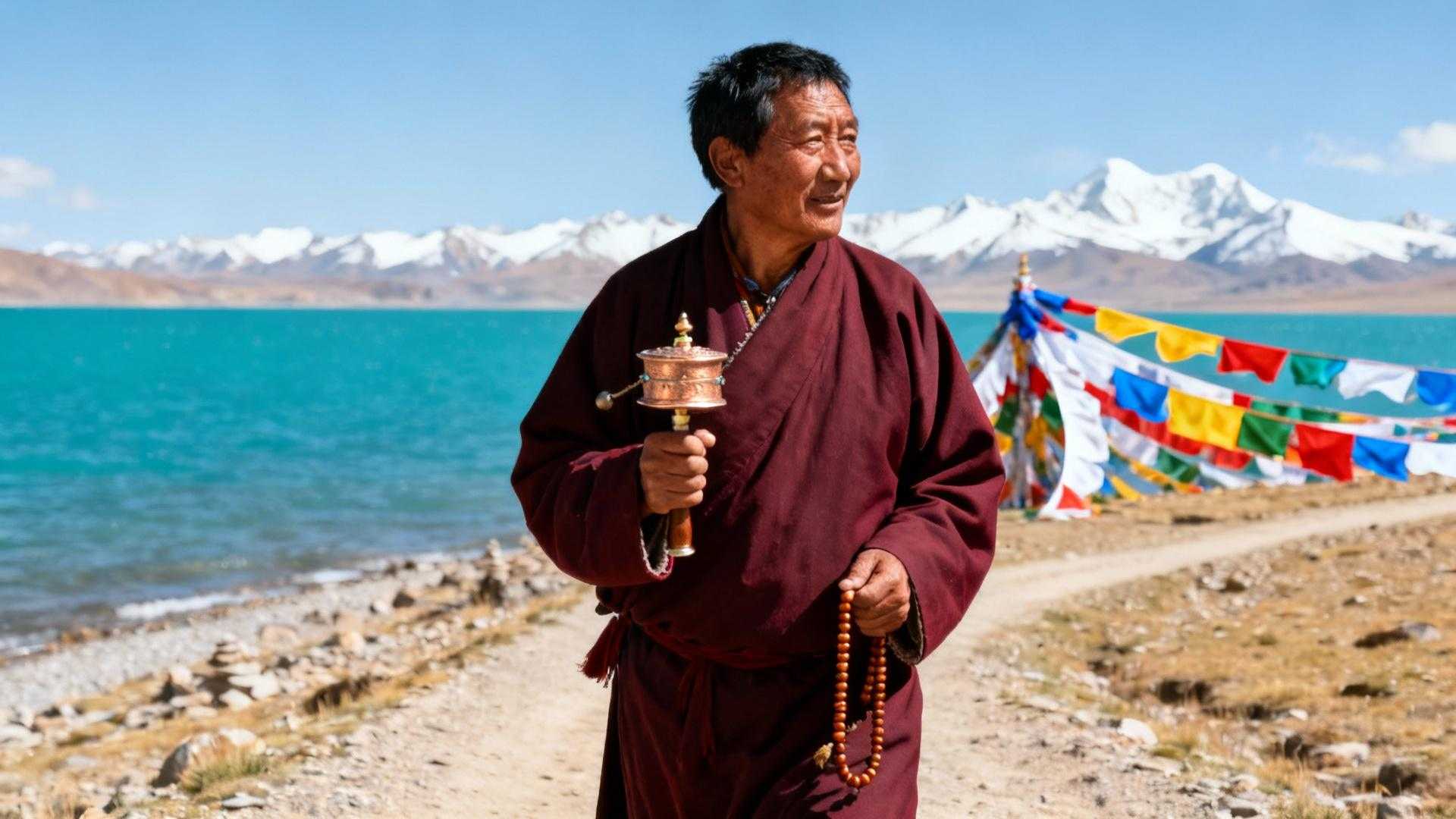 Ce lac tibétain de 4 718 mètres transforme 30 000 pèlerins en marcheurs silencieux