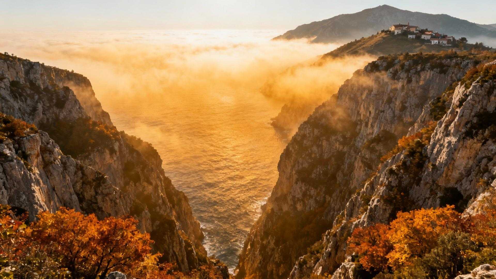 Voici le village du Conflent où la lumière d’automne dessine une mer suspendue