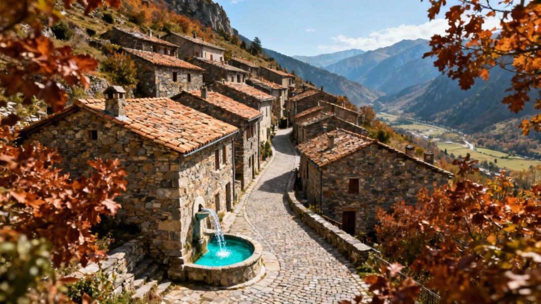 Voici les nombreuses fontaines de Corsavy où l'eau de montagne coule depuis toujours