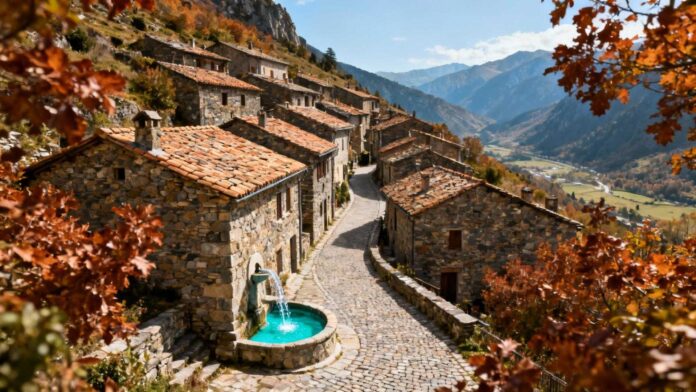 Voici les nombreuses fontaines de Corsavy où l'eau de montagne coule depuis toujours