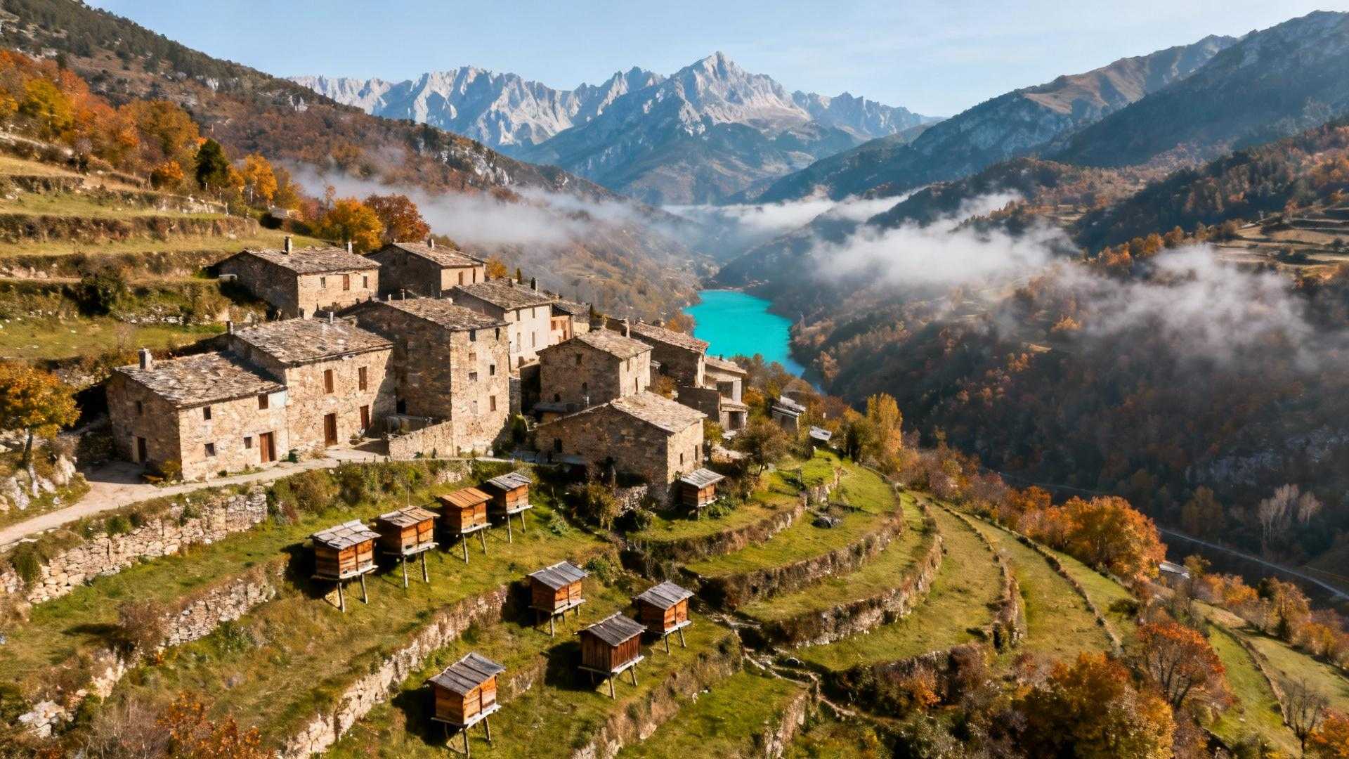 Dans ce hameau du Vallespir, 3 apiculteurs font butiner leurs abeilles en terrasses suspendues